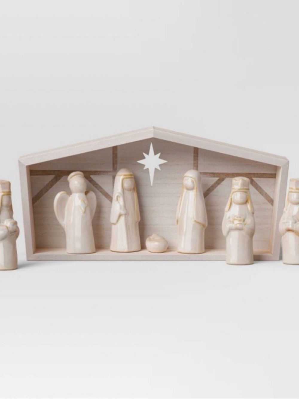 8pc Christmas Ceramic Nativity Set - Wondershop